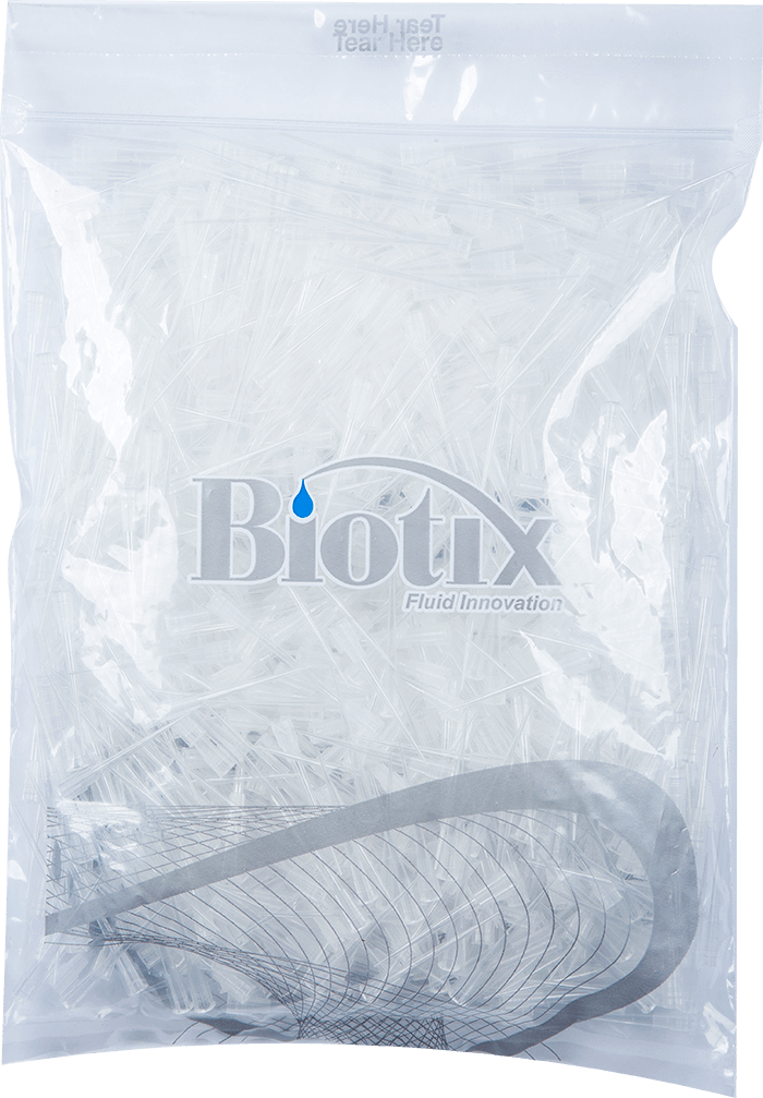 Biotix 100-1250 µL Bulk Universal Pipette Tips 1,000 tips/bag