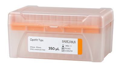 Sartorius 5 - 350µL Optifit Pre-Sterilized Racked Pipette Tips ([10 x 96] 960 Tips)