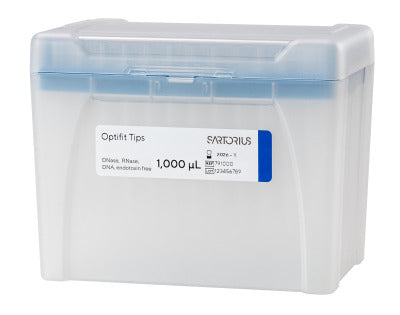 Sartorius 10 - 1000µL Optifit Pre-Sterilized Racked Pipette Tips ([10 x 96] 960 Tips)