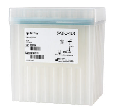 Sartorius Optifit Tip, 100-5000 µl, single tray, (50 tips per tray)